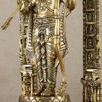 Brass Ram Lalla Statue with Arch | 24" x 12" x 8" (61 x 30.5 x 20.3 cm) | 17.2 kg Superfine Enhanced Carving | Temple Grade Divine Art | Child Form